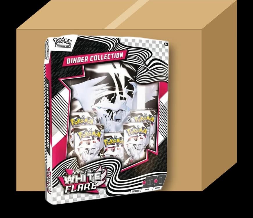 White Flare  Binder Collection Case