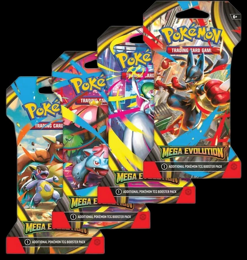 Mega Evolution Sleeved Booster Pack Art Bundle [Set of 4]