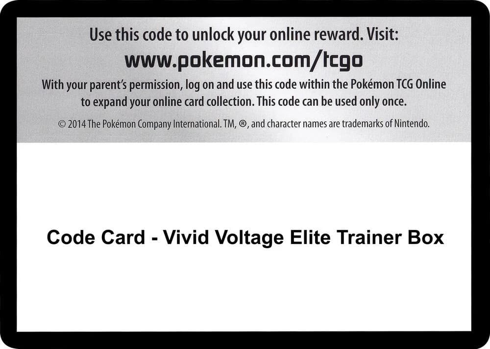 Code Card - Vivid Voltage Elite Trainer Box