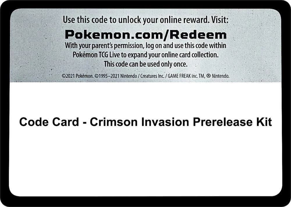 Code Card - Crimson Invasion Prerelease Kit